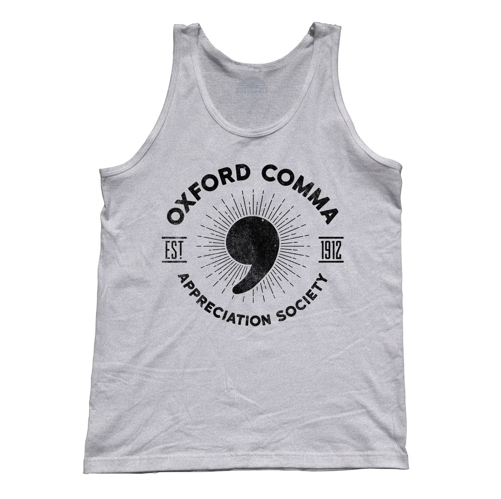 Unisex Oxford Comma Appreciation Society Tank Top