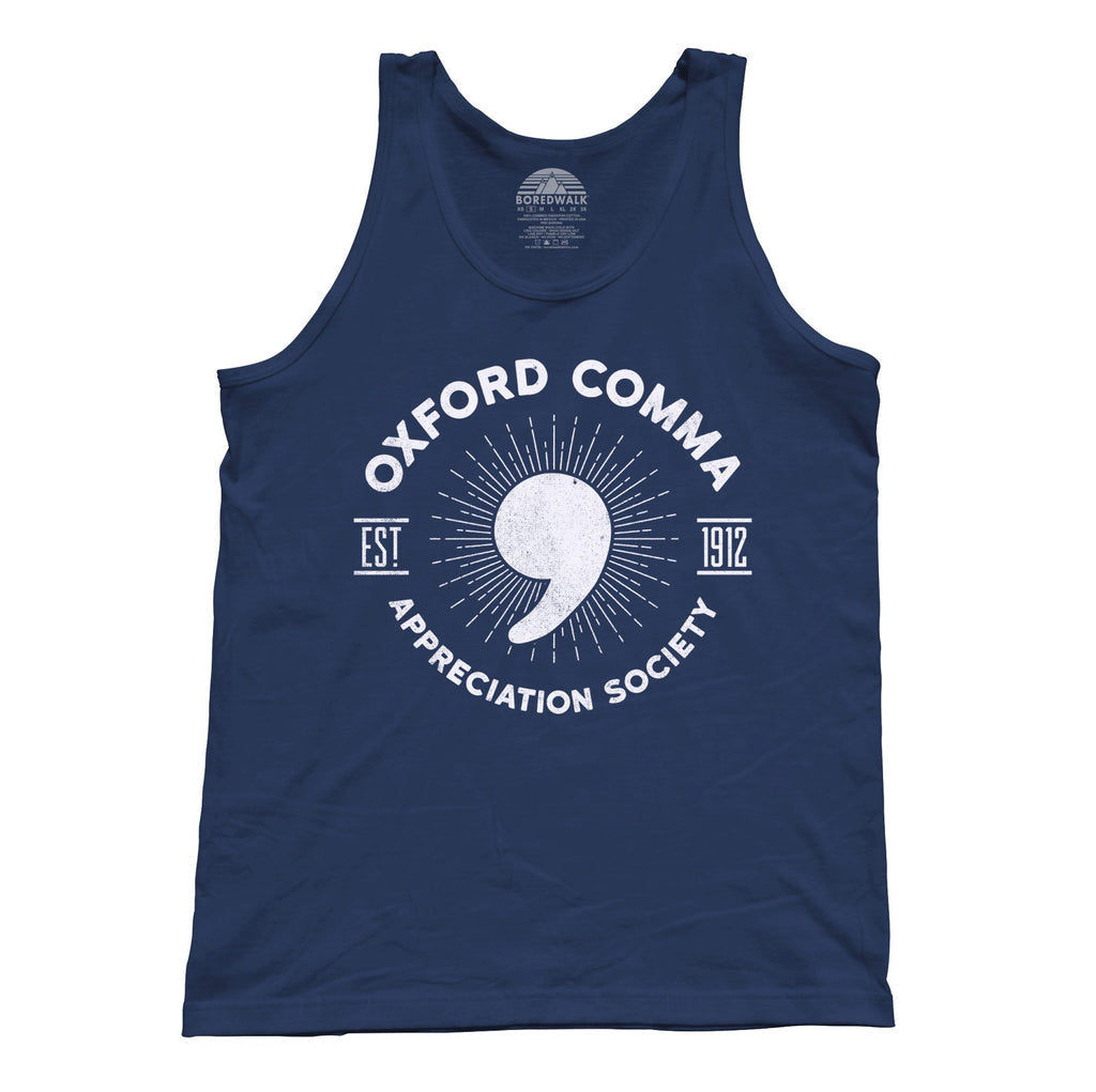 Unisex Oxford Comma Appreciation Society Tank Top