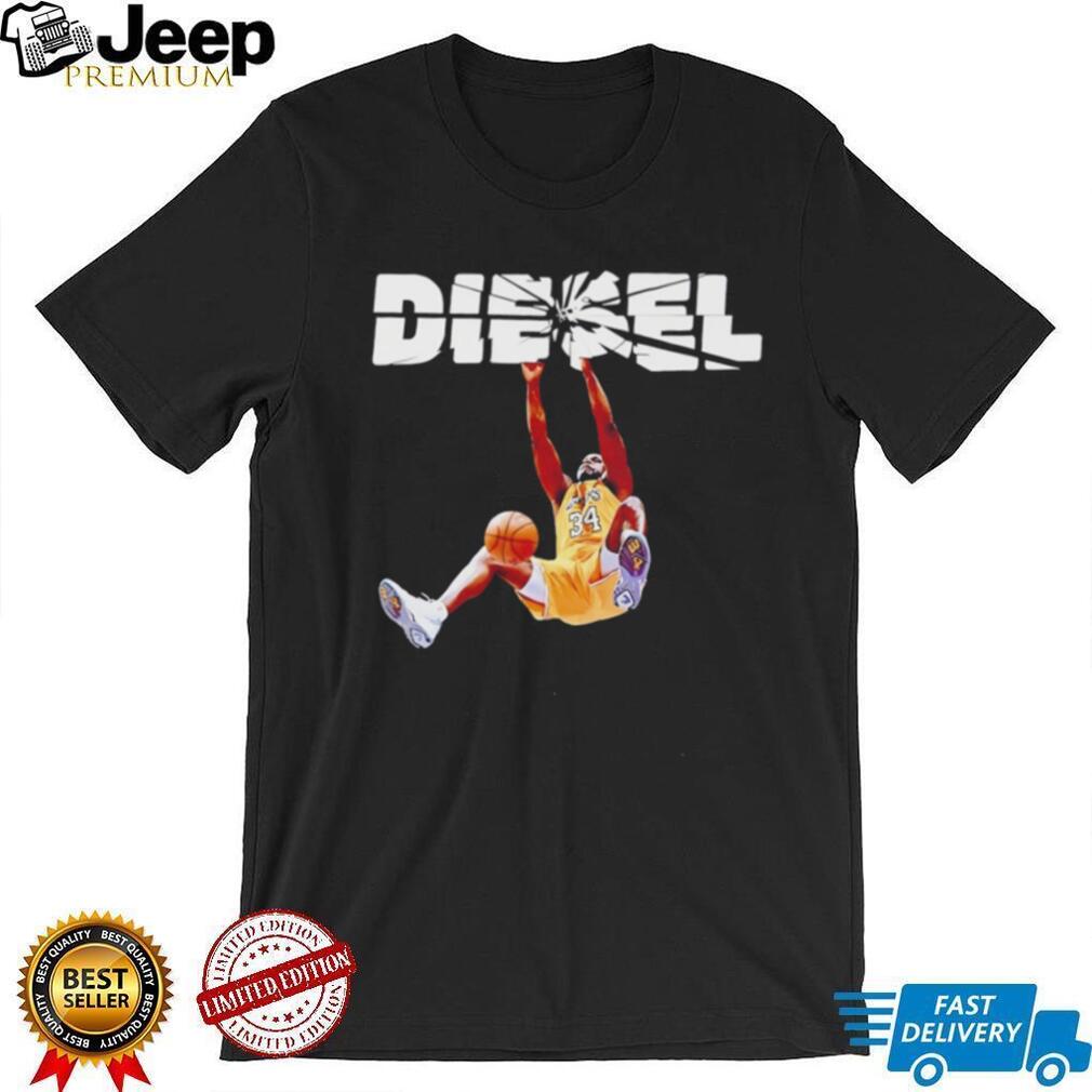 Shaquille O’Neal Diesel broken glass graphic shirt