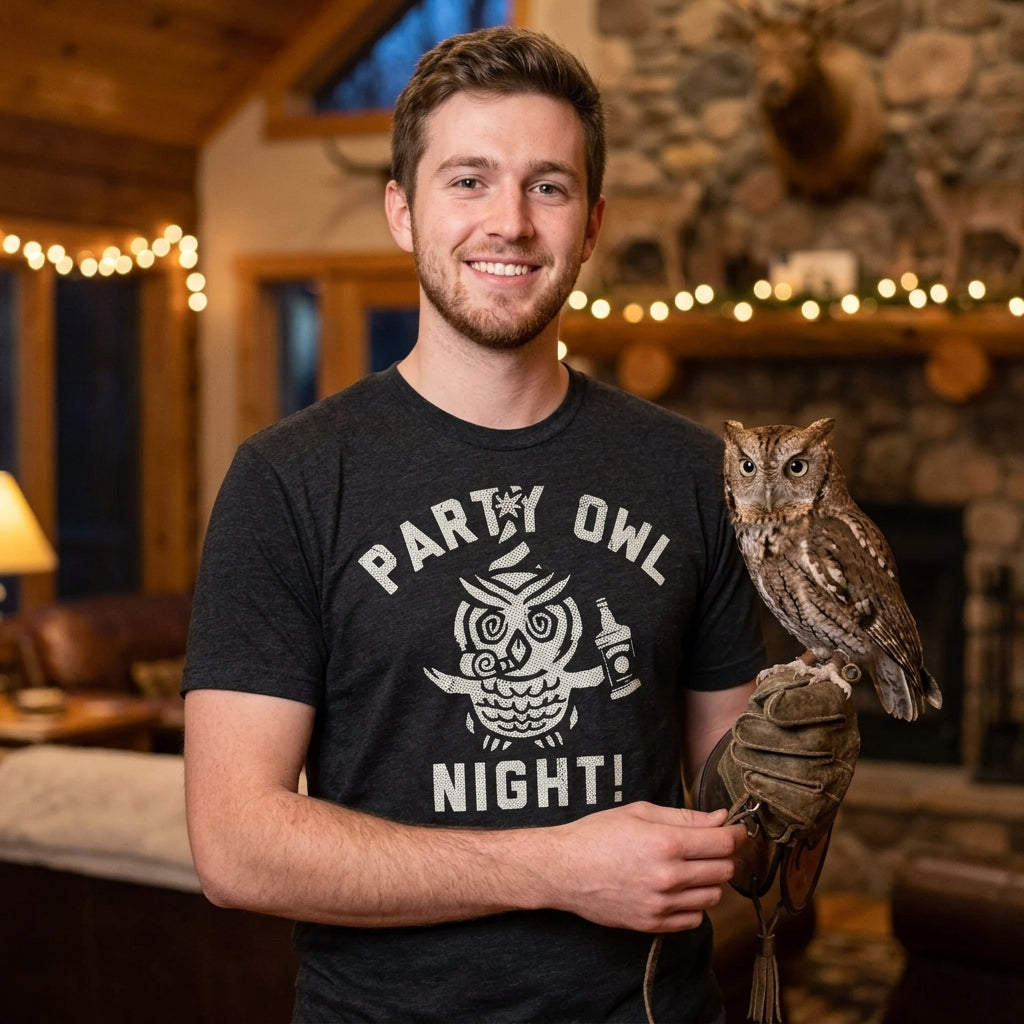 Party Owl Night Men's T Shirt