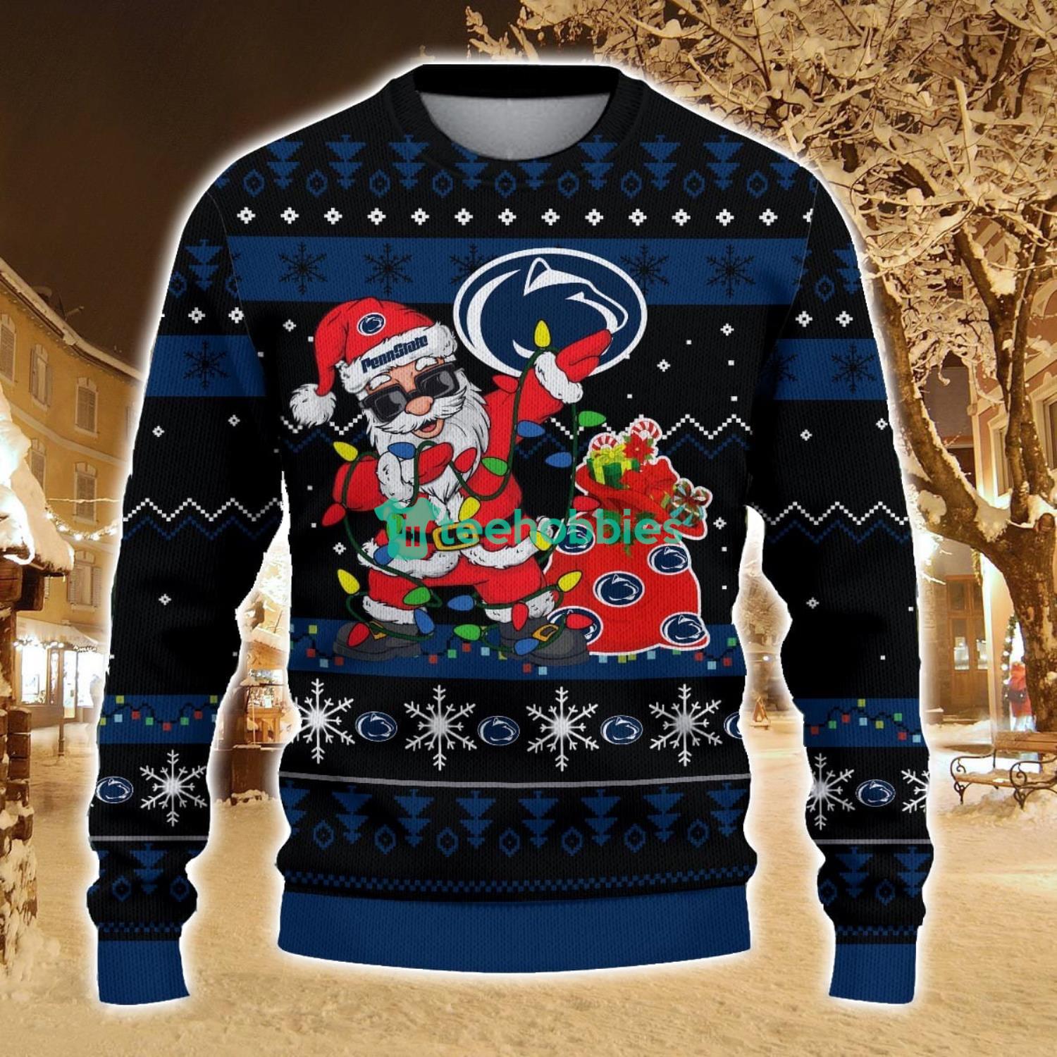 Penn State Nittany Lions Santa Claus Ugly Christmas Sweater All Printed Sweater For Fans Gift Ideas