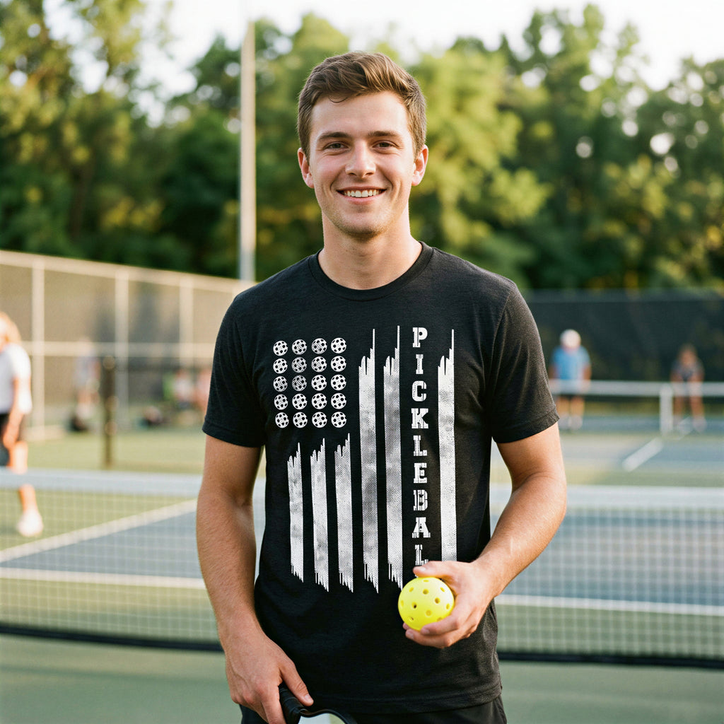 Pickleball American Flag Men's T Shirt