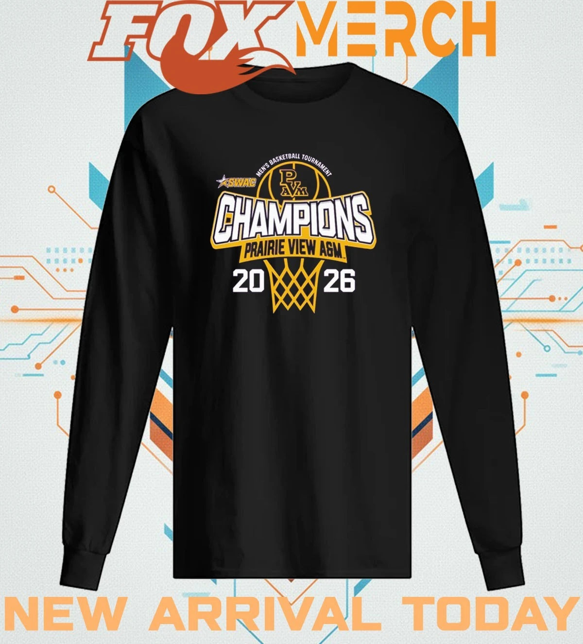 Prairie View A&amp;M Panthers 2026 SWAC Men’s Basketball Tournament Champions t-shirt