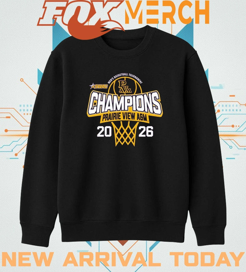 Prairie View A&amp;M Panthers 2026 SWAC Men’s Basketball Tournament Champions t-shirt