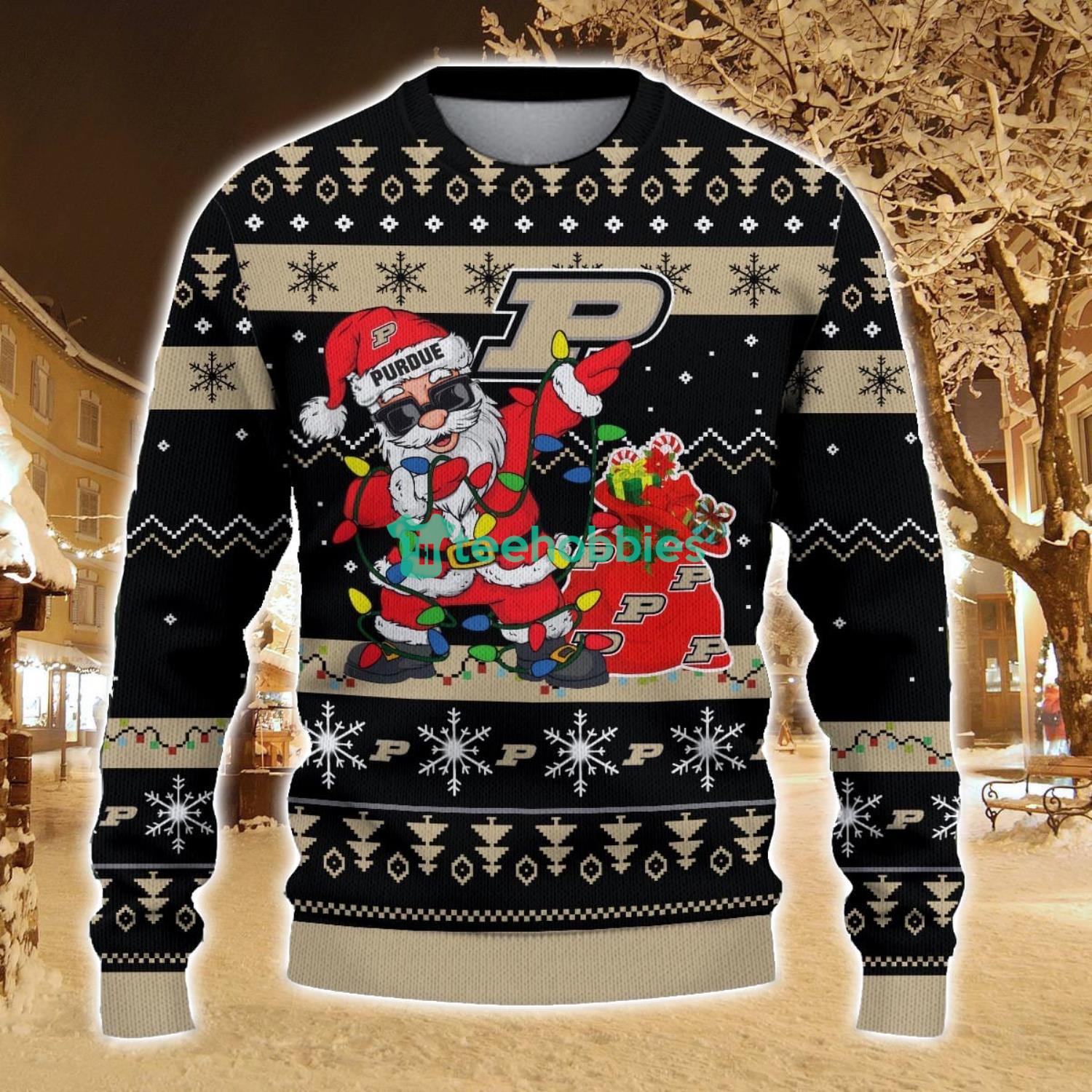 Purdue Boilermakers Santa Claus Ugly Christmas Sweater All Printed Sweater For Fans Gift Ideas