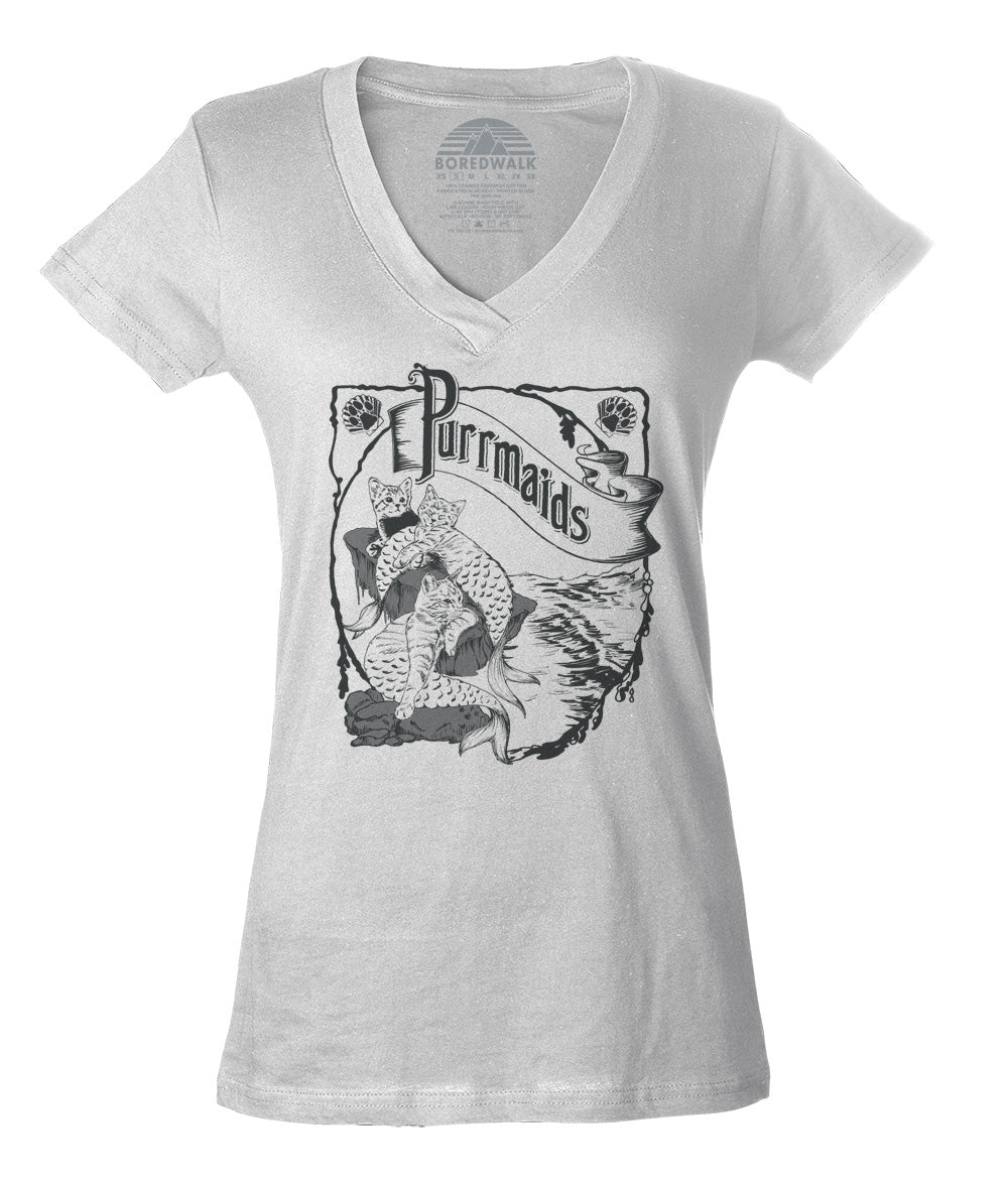 Women's Purrmaids Vneck T-Shirt - By Ex-Boyfriend