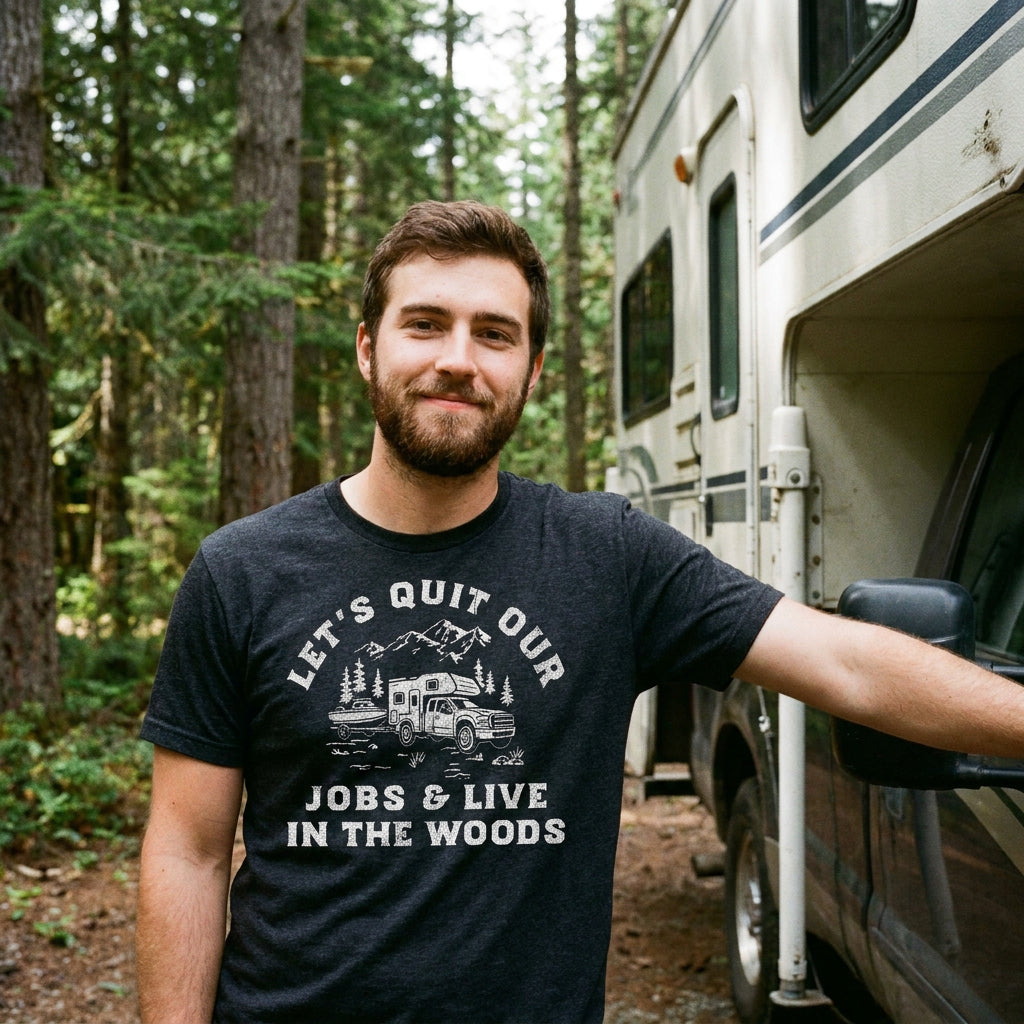 Lets Quit Our Jobs And Live In The Woods Men's T Shirt