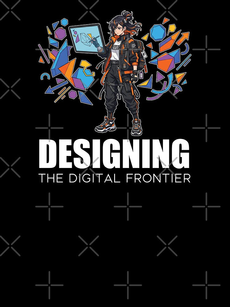 Techwear Graphic Designer - Designing The Digital Frontier Anime by Osmose-Studio ⭐⭐⭐⭐⭐