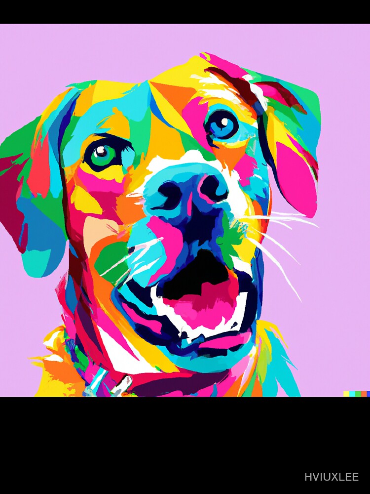 Dog In Pop Art by HVIUXLEE