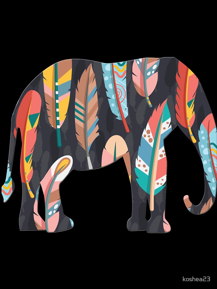 Boho Elephant Feathers by koshea23