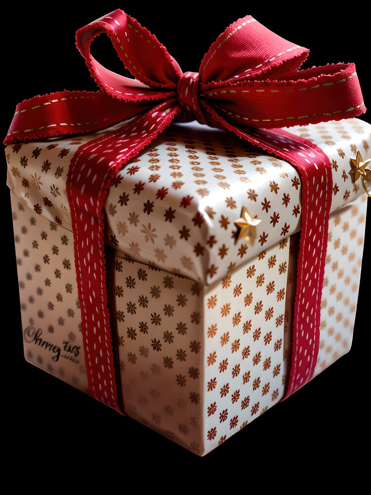 Red Ribbon Holiday Gift Box by christmas-xmas