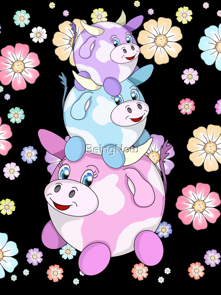 cartoon bubble cows by BeingNow