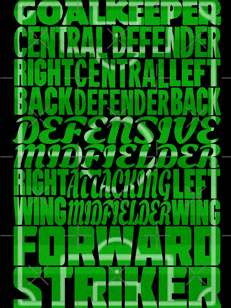 Soccer Field Typography, Football Pitch by gamefacegear