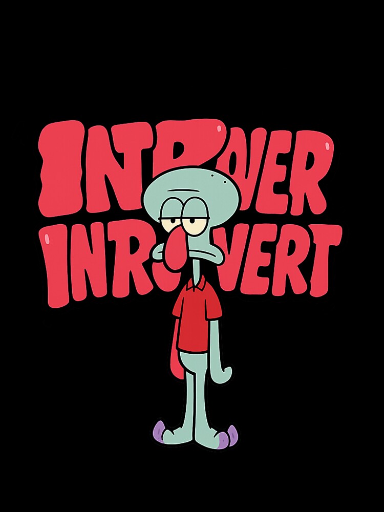 Social Introvert Cartoon Design – Relatable Introvert Humor Gift by Tohiddesign