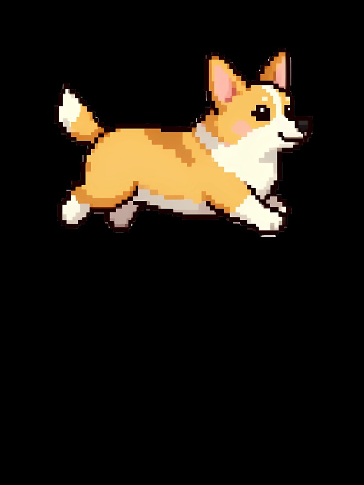 Running 8‑Bit Corgi Sprite Design by BitPlease