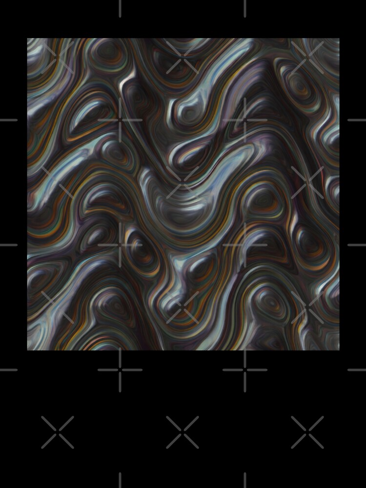 Futuristic Flow: Chrome Swirls & Iridescent Waves (Y2K) by SeanOsShirts