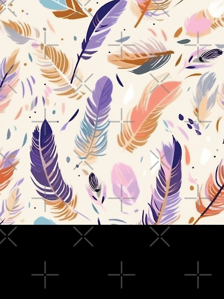 Pretty Pastel Boho Feathers Bohemian Trend Design Bohemian Feather by EmilyFNM3D