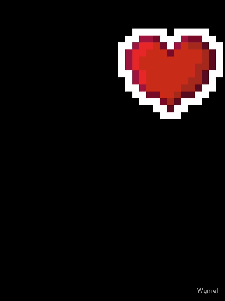 Red Pixel Heart by Drowsy Doodles