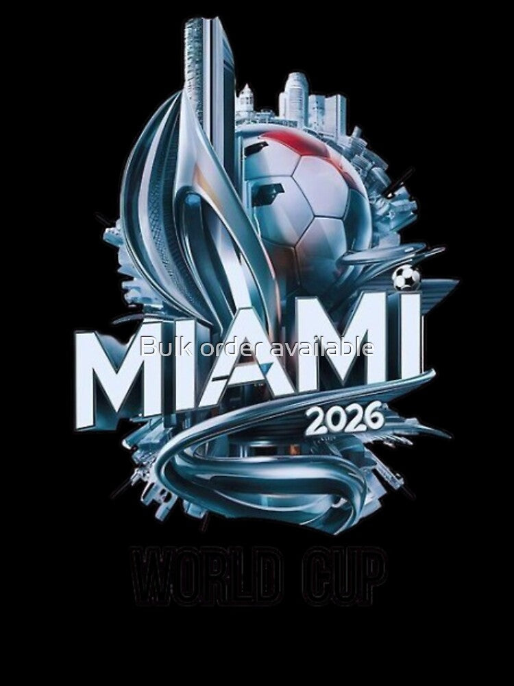 Miami World Cup 2026 Futuristic Soccer Art by Bulk store