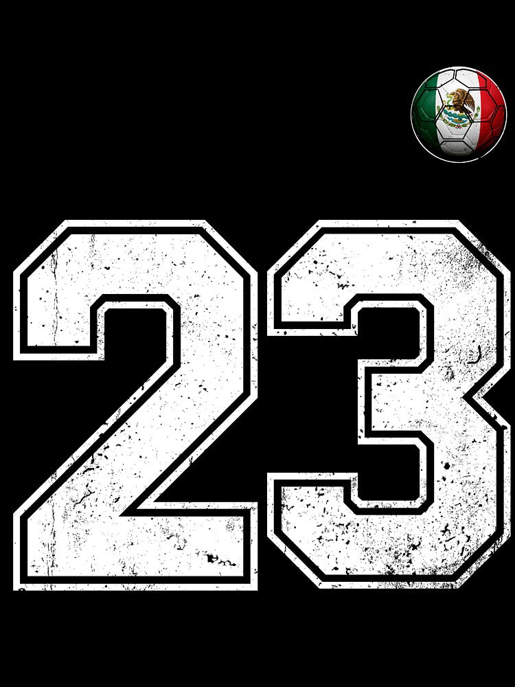 Number 23 Mexico Flag Football Fan by BernoNickel