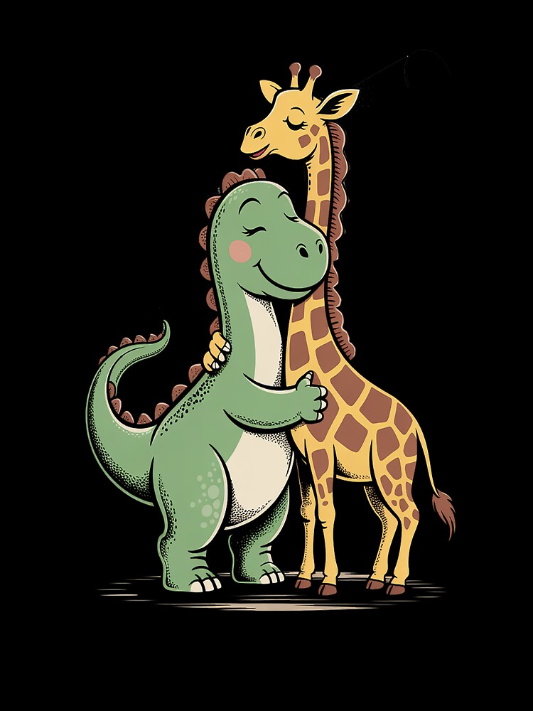 Giraffe Dinosaur Hug Love Dino Animals Safari Halloween by Rrettgison