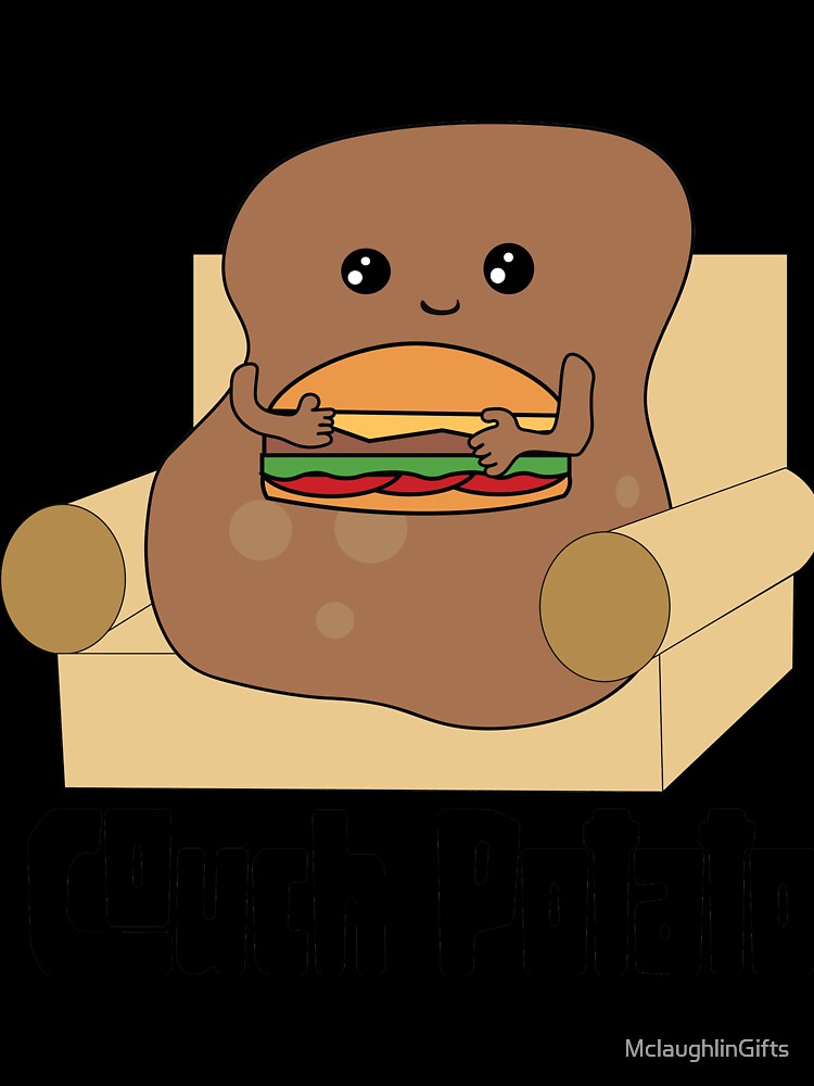 Couch Potato With Cheeseburger by MclaughlinGifts