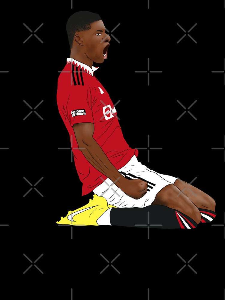 Marcus Rashford Knee Slide Goal Celebration 22 by Hevding