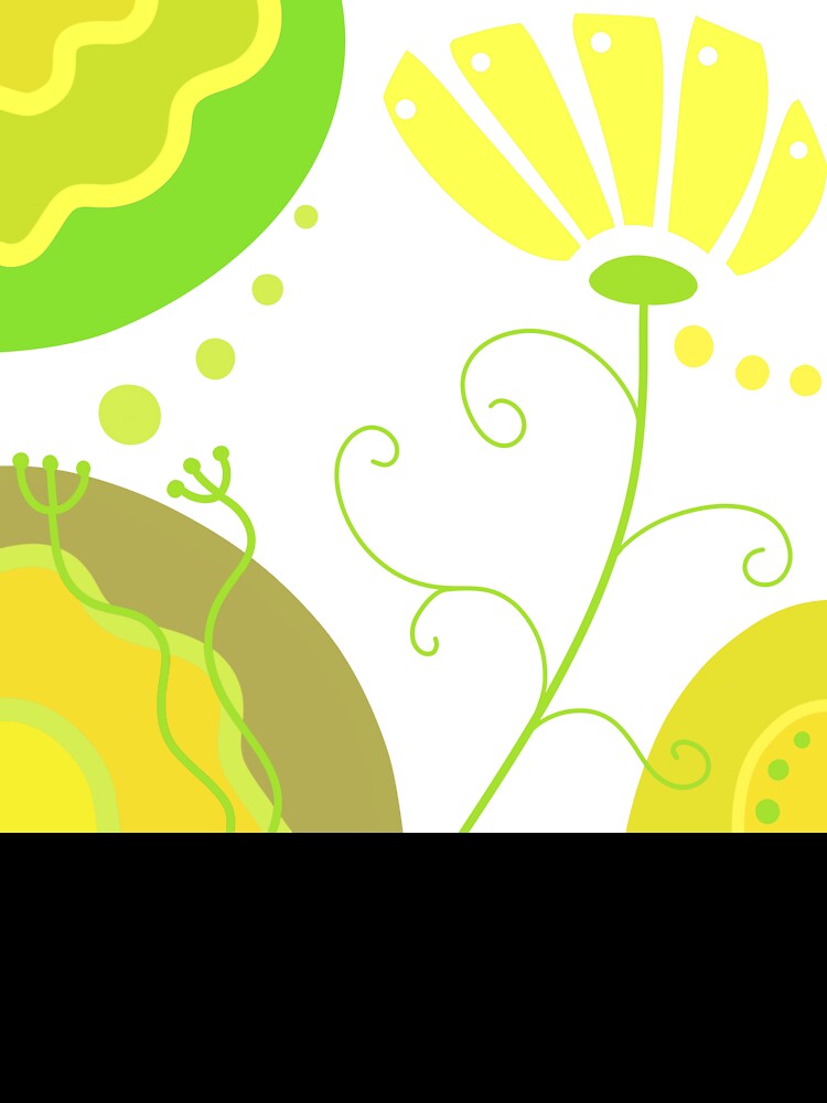 Vibrant Yellow Whimsical Boho Design by Sartoris Art