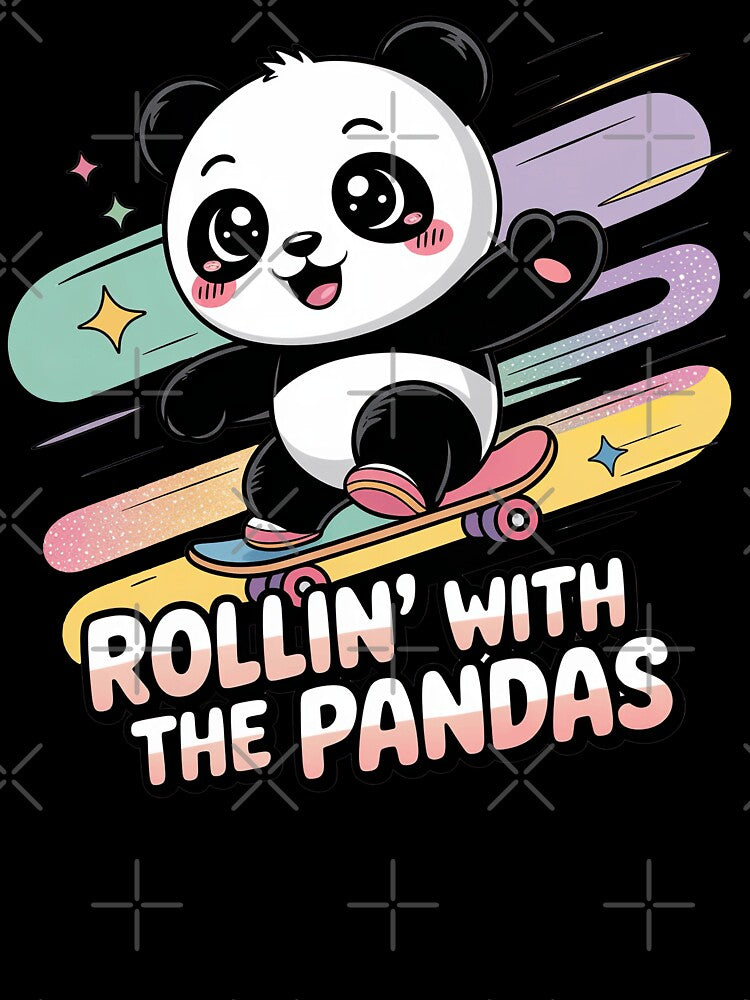 Copy of Cute Kawaii Panda, Skateboarding Panda by graphic-genie