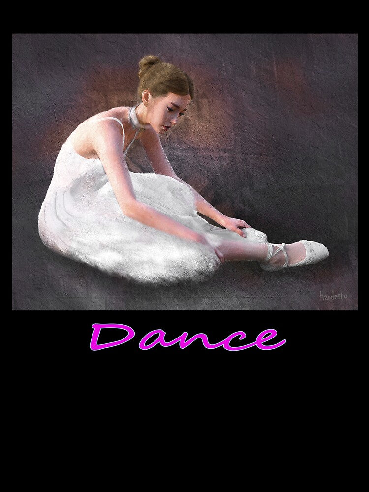 Woman girl ballerina dancer tying shoe by Fantasyart123