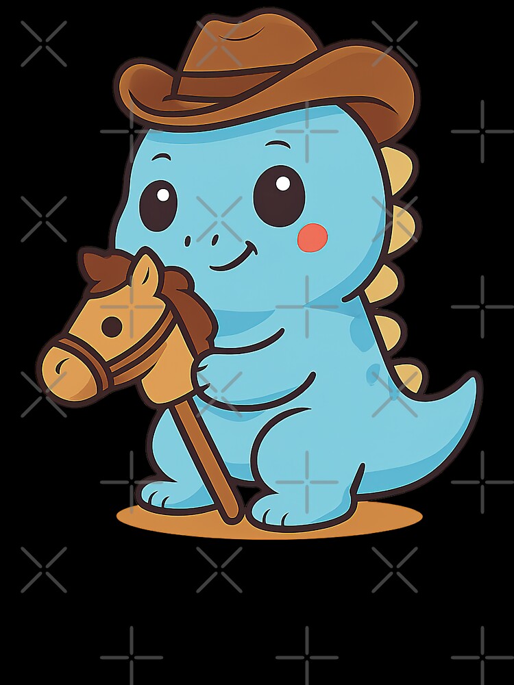 Blue Cartoon Dinosaur, Cartoon Dinosaur by graphic-genie