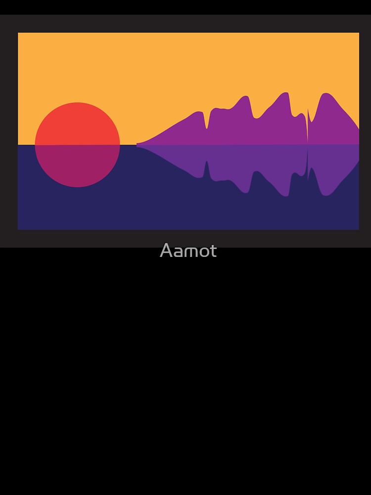 Landscape with purple mountains by Aamot