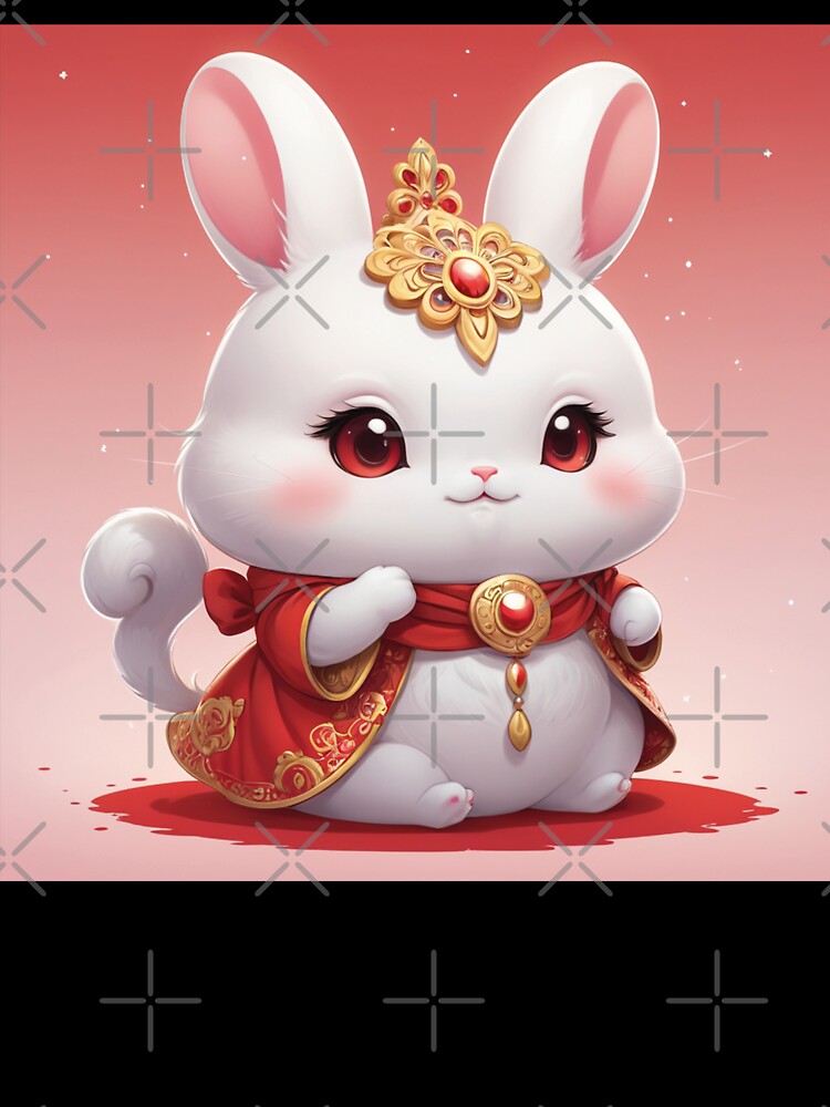 Kawaii white bunny by MerlinWear