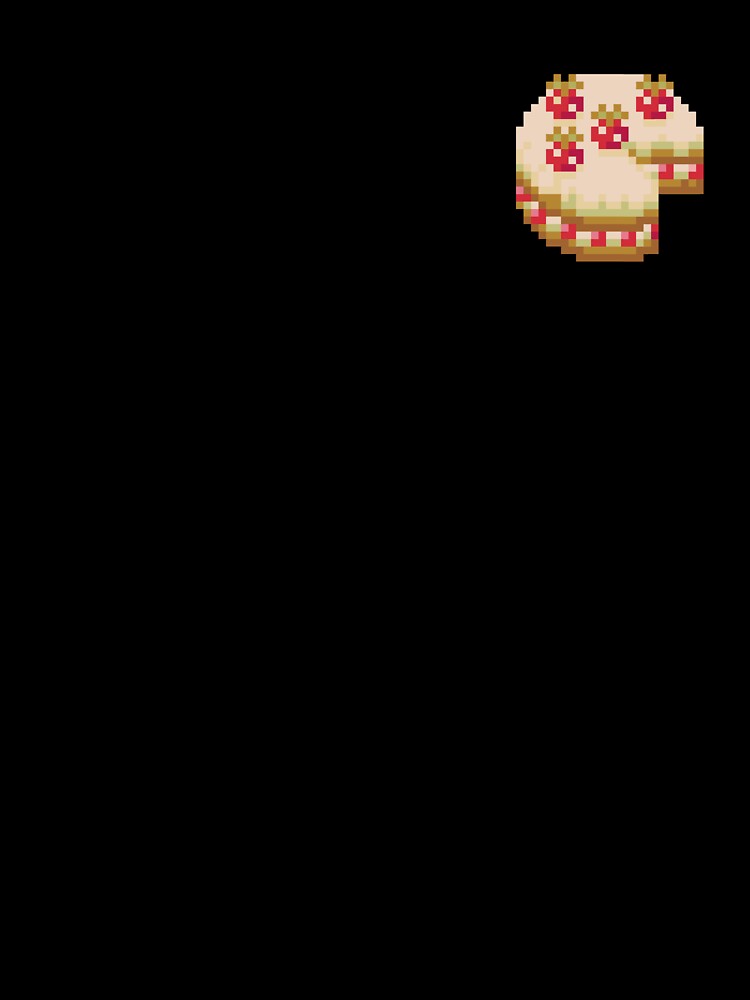 Pixel Strawberry Cake - pixel food art by LittleFoodShop