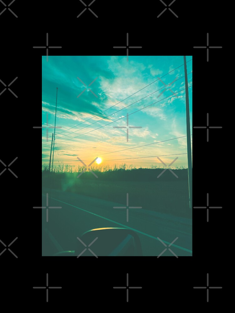 sunset vintage aesthetic green orange photography by sielexis