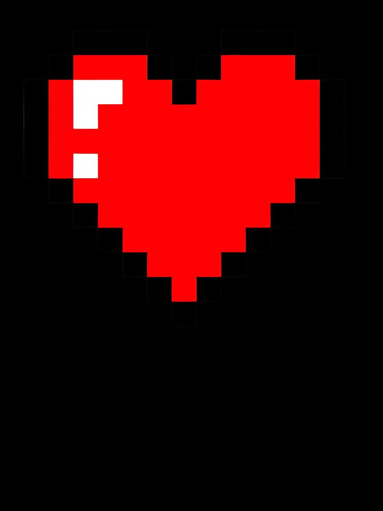 red heart pixel by ipoppppp