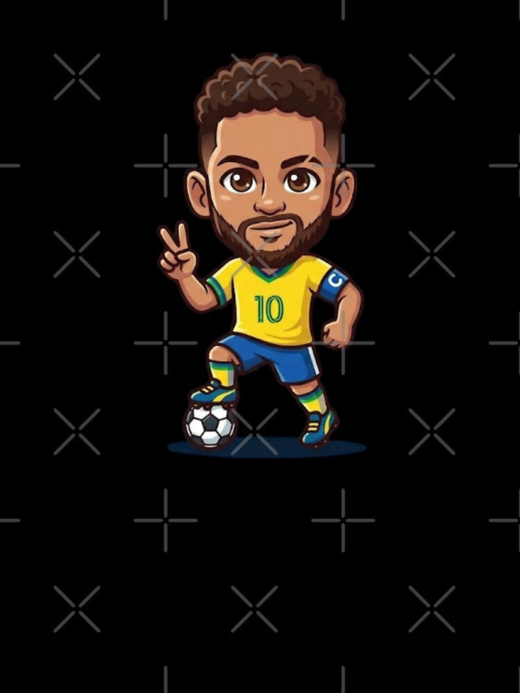 Cute MiniPop Brazil Soccer Star 10 - Chibi Football Fan Art by ZIKI VI