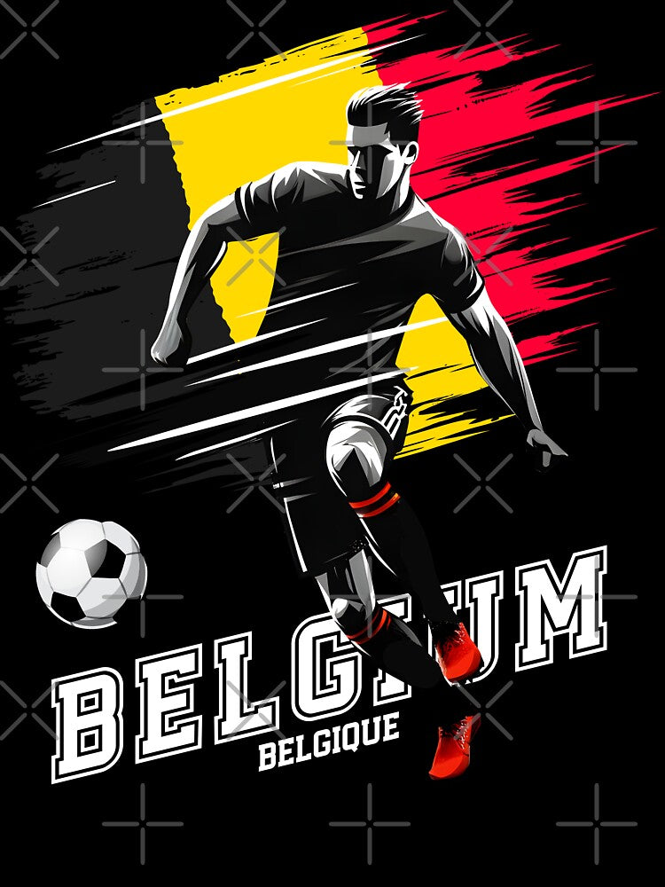 Fotball Soccer Belgium Belgique Belgian Flag Player Grunge by Infinitee8hirts