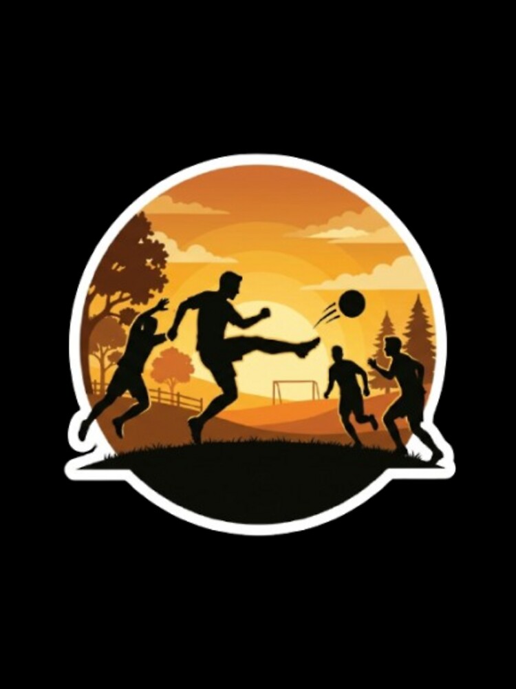 Vintage Sunset Soccer Silhouette by abdelski