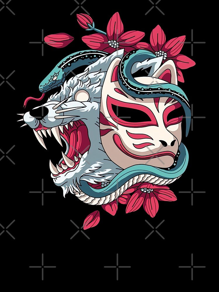 Kawaii Anime Wolf Girl, Japanese Kitsune, Wolf Girl, Kawaii, Anime by graphic-genie