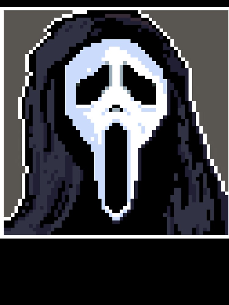 Scream 'Ghostface' Pixel Art Portrait by Breadbin Art