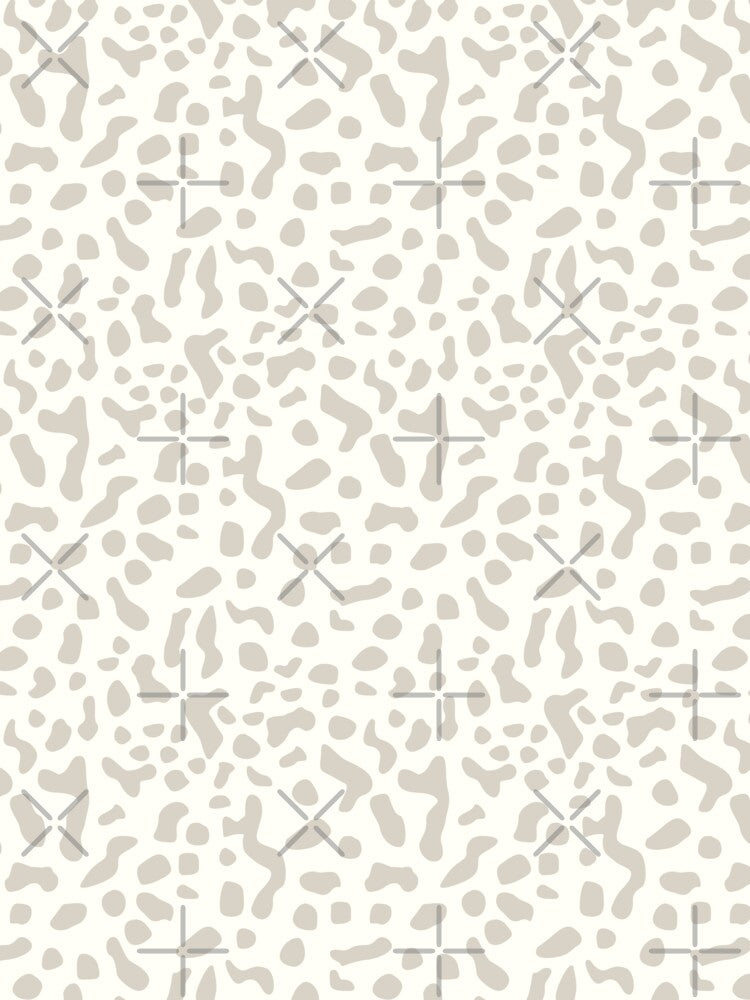 SIMPLE ABSTRACT BOHO ANIMAL PATTERN BEIGE CREAM by blomastudios