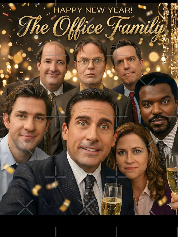 Office Work Family Celebration – New Year Office Comedy Art by Artistic canvas store