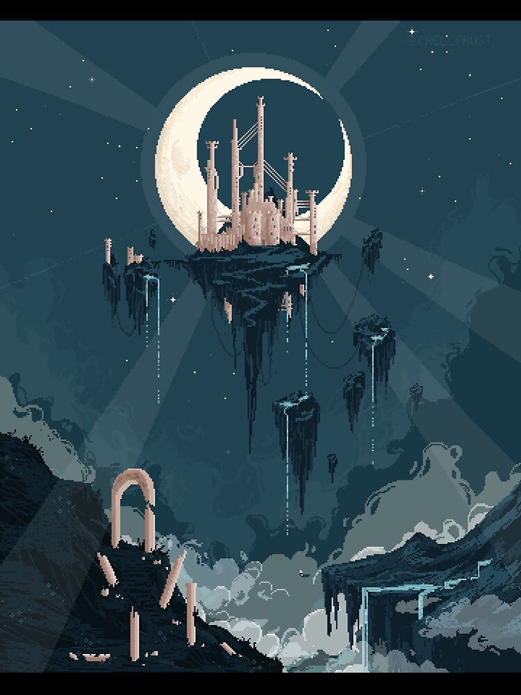 Pixelated Moon Ruins by Mustafa Fardin