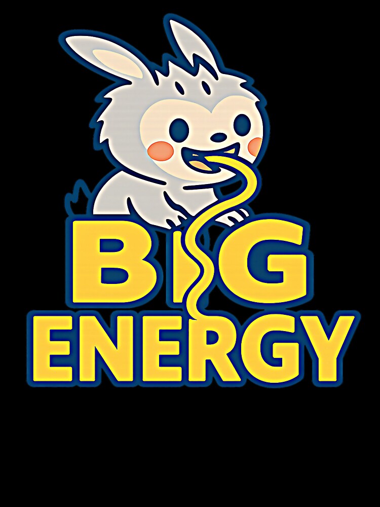 Labubu BIG ENERGY – Cute Kawaii Bunny Character Cartoon Art for Stickers, T-Shirts & Gifts by NovaThreads Studio
