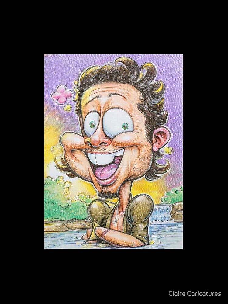 Hippie Guy by Claire Caricatures