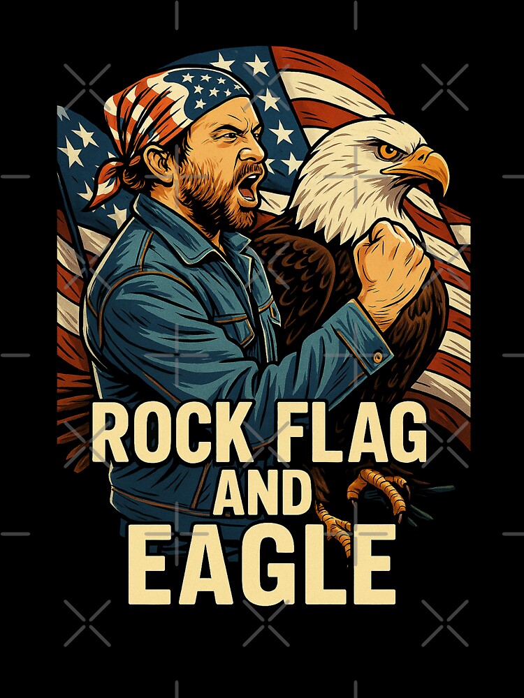 Rock, Flag and eagle by American Artist Designs