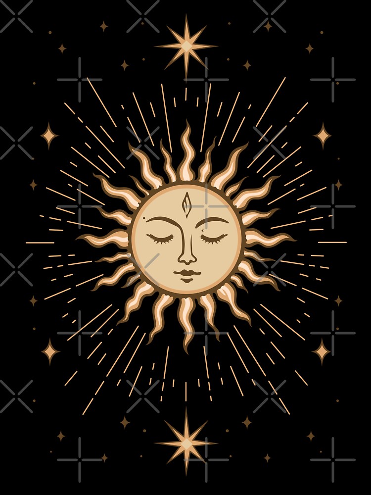 Midsummer Sun Celestial Litha Pagan Art by Christine Krahl