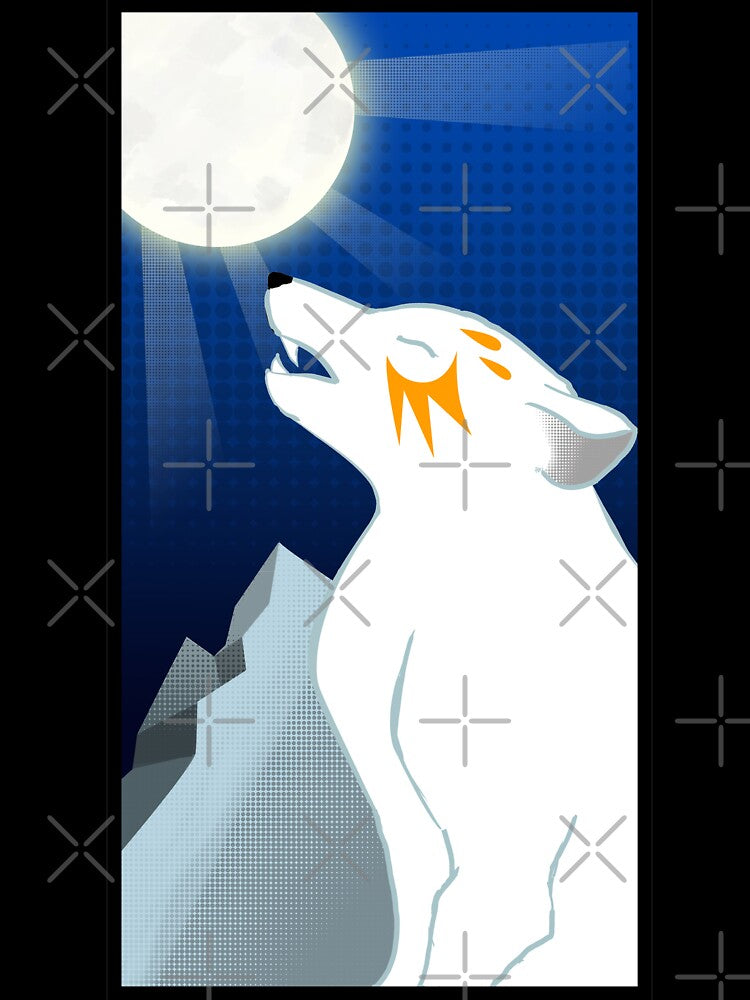 WOLF HOWLING TO THE MOON by DroidMonkey