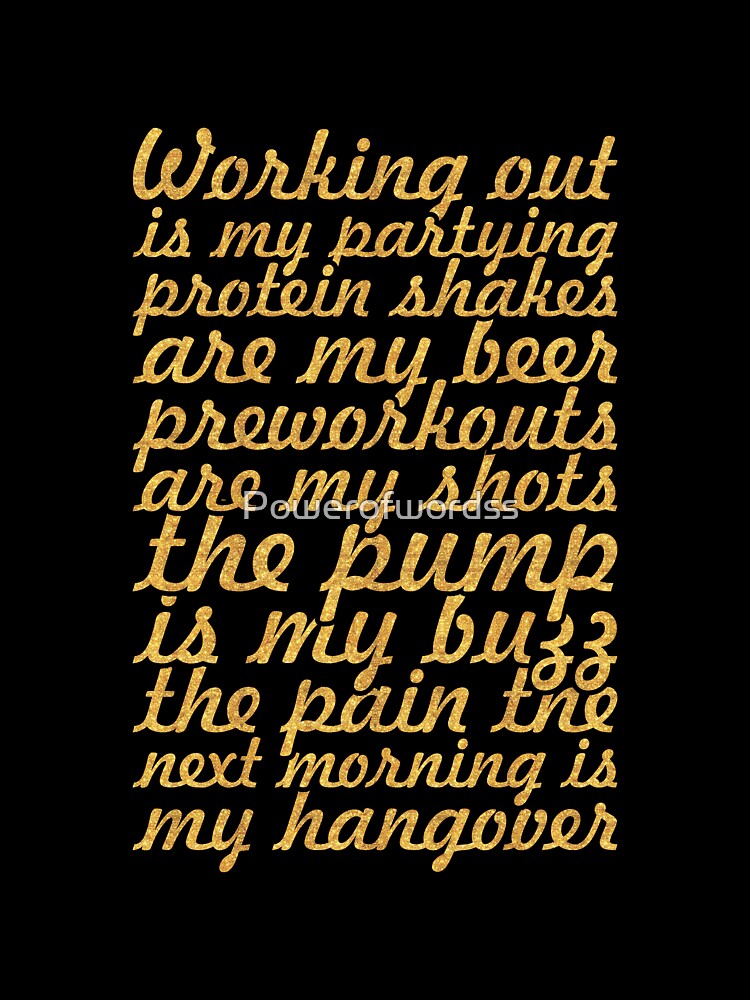 Working out is... Gym Motivational Quote (Simple) by Powerofwordss